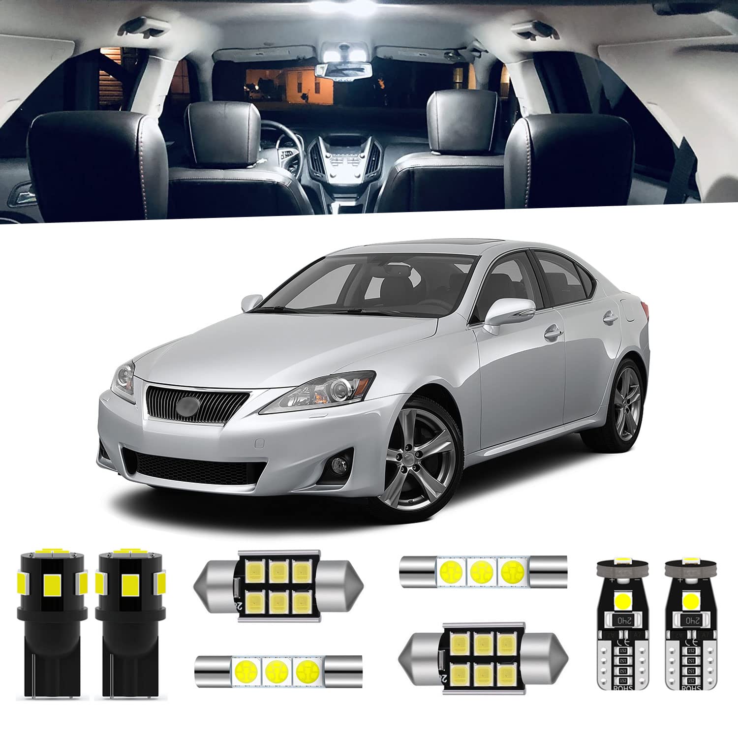 Amazon.com: ENDPAGE 13-Pieces Interior LED Light Kit Package